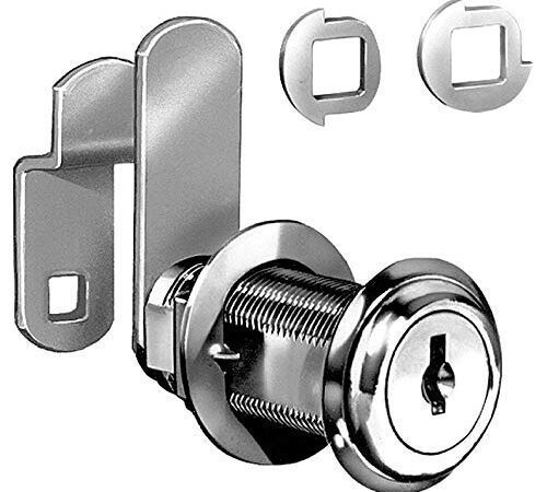 Disc Tumbler Cam Lock 13/4″, Nickel, Key C806014AC346A Drawer Slide Shop